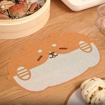 4pcs Reusable Steamer Cloth Non-Stick Baking Mat Durable Silicone Steamer Mat Breakfast Dog