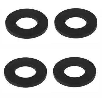 4Pcs Rubber Bearing Washer Universal Bushing Dampers Shock Absorber Gasket Vehicle Maintenance Matte Black