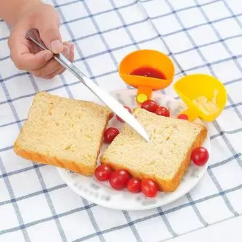 4pcs Salad Bowl Dressing Bowl Clipable Small Plate Fries Mate Dressing Dish Dressing Box Kitchen Gadgets