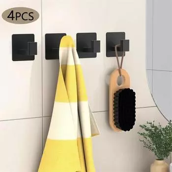 4 шт. самоклеящиеся настенные крючки для подвешивания ключей, вешалка для одежды, крючок для халата, вешалка для полотенец, аксессуары для ванной комнаты