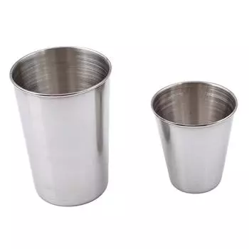 4pcs/set 30/70/180ml Portable Stainless Steel Wine Cup Set Drinking Liquor Alcohol Whisky Vodka Mug Travel Barware Accessories 30ml