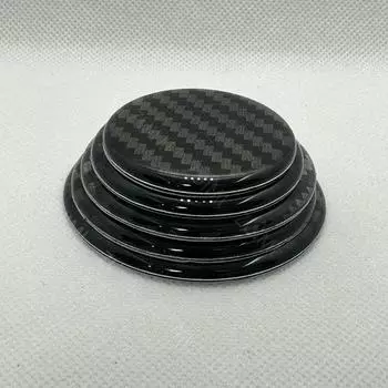 4 шт./компл. 3D наклейки на колпачки колес автомобиля из углеродного волокна 45 мм 50 мм 56 мм 60 мм 65 мм наклейки на колпаки колесных дисков автомобиля аксессуары для наклеек 45mm чёрный