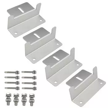 4pcs / set aluminum solar panel Mounting Brackets for Motorhomes, Trailers, boats, wall mounting, off grid, roof mounting