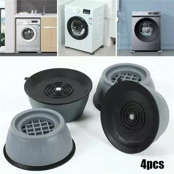 4Pcs/set Anti Vibration Feet Pads Rubber Legs Slipstop Silent Skid Raiser Mat For Washing Machine Support Dampers Stand Tools