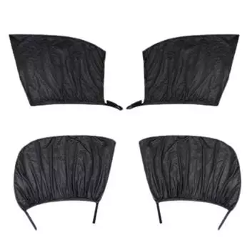 4Pcs/Set Block Sunlight Car Window Screen Flexible Window Privacy Net Car Accessories