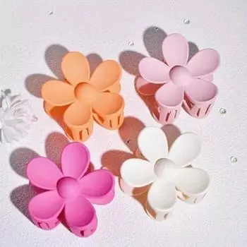 4pcs/set Ladies Matte Flower clip Spring/Summer New color back hair Shark clip Fashion sweet ladies gift Flower clip L