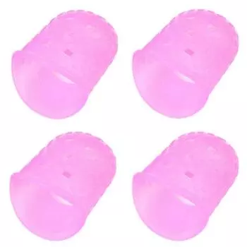 4pcs/set Non-Slip Silicone Finger Guards Solid Color Guitar Fingertip Protectors Confidence Unisex M