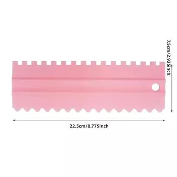 4Pcs/Set Plastic Double Sided Tooth Cake Scraper Pattern Cream Scraper DIY Baking Tools Baking Accessories