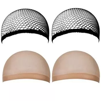 4pcs/set Wig Cap Elastic Hair Net Unisex Hair Snood Costume Cosplay Party Hairdressing Accessories