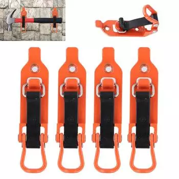 4Pcs Shovel Holder Clamp Multipurpose Wall Mounting Brackets Metal Rubber Shovel Mount Car Accessories for Truck Car Roof Rack оранжевый