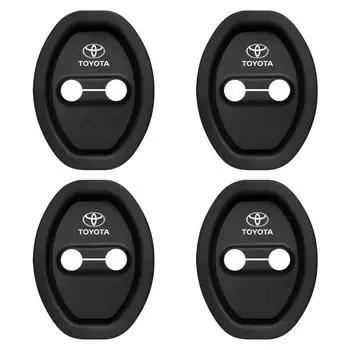 4Pcs Silicone Anti-collision Car Door Lock Protection Cover For Toyota Yaris Corolla Avensis Aygo Vitz Vios Yaris Mark-X Mirai