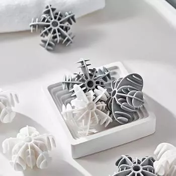 4Pcs Silicone Booster Cleaning Wash Ball White Hair Remover Ball Washing Tools белый