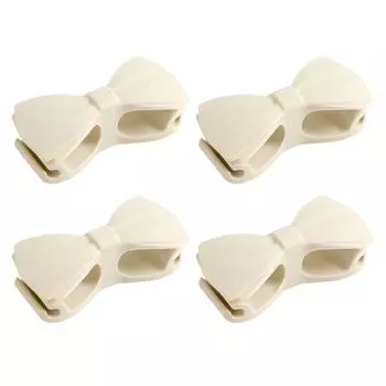 4Pcs Silicone Cord Winder Holder Kitchen Cable Organizer Bowknot Shape Cord Holders Cable Management Wrapper Holder белый