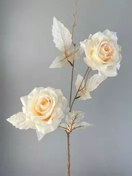 4PCS Silk Roses Artificial Flowers with Stems Real Looking Bulk Floral for Wedding Bouquets Centerpieces Arrangements Reception Party Home Decor синий