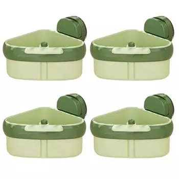 4Pcs Sink Strainer Basket Hanging Sink Strainer Triangular Faucet Sponge Storage Rack Corner Sink Trash Catcher for Food Waste