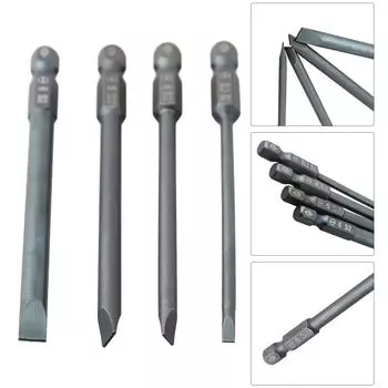 4pcs Slotted Screwdriver Alloy Steel Antirust Blue SL4.0