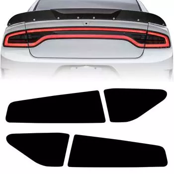 4Pcs Smoke Tint Tail Light Cover Trim Sticker Decal For Dodge Charger 2015-2022