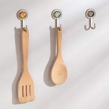 4Pcs Space Saving Lengthening Creative Smooth Edge Traceless Self-Adhesive Bag Storage Hook Wall Hook 4pcs