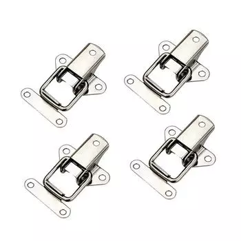 4pcs Stainless Steel Cabinet Latch Hasp Toolbox Toggle Lock Hasp Toggle Latch Mini Clamps Box Clasp BssssssssssssXxxxxxxxxxxxxxx