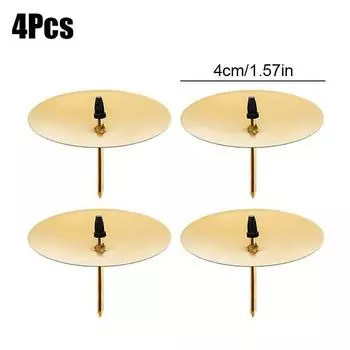 4PCS Stamped Metal Candle Cup Iron Candle Holder Multi-color Candle Snuffer Efficient Design 4cm