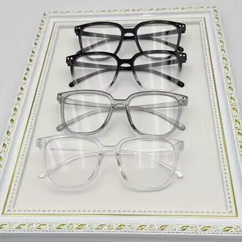 4pcs Steam Punk Style Anti-Blue Light Square Glasses, Plastic Frame, Anti-Reflective Plastic Lens