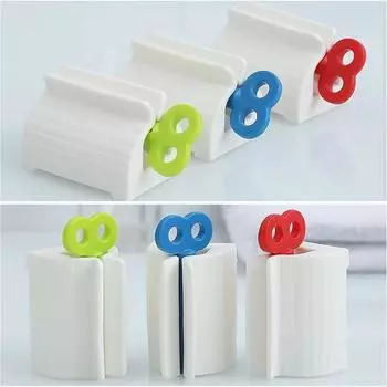 4pcs Toothpaste Tube Squeezers Manual Toothpaste Tube Roller Squeezer Tool Rotatable Squeeze Toothpaste Dispenser for Bathroom красный