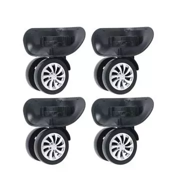 4Pcs Universal Luggage Swivel Wheels Replacement Parts Trolley Case Roller Bags чёрный