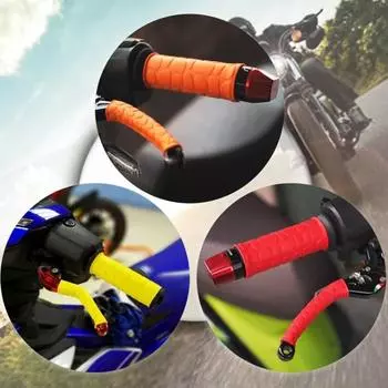 4Pcs Universal Non-slip Rubber Grip Glove Motorcycle Handle Cover Heat Shrinkable Bicycle Protective Handlebar Accessories New оранжевый
