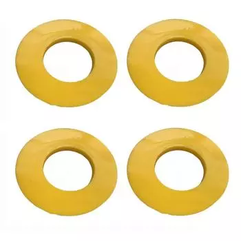 4Pcs Universal Shock Absorber Gasket Rubber Bushing Dampers Bearing Washer Vehicle Maintenance Bright Yellow
