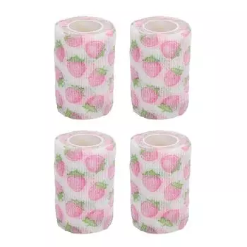 4pcs Vet Wrap Bandage 3 Inch Wide Self Adhesive Nonwoven Elastic Eco Friendly Vet Tape Wrap for Anim