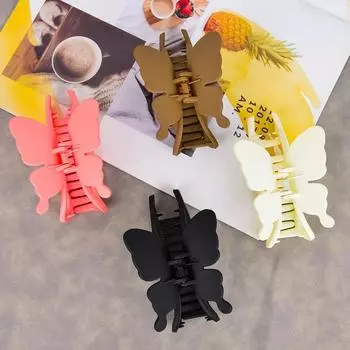 4pcs Vintage Matte Claw Clip for Women, High-end Shark Fin Hair Clip, Large Size, Rear of Head, Hair Cl for Bun