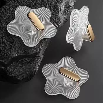 4pcs Wall Hooks Clear Star Shaped Strong Adhesive Hook Multifunctional Towel Key Clothes Hats Hanger Kitchen Bathroom Organizer 4pcs светло-серый