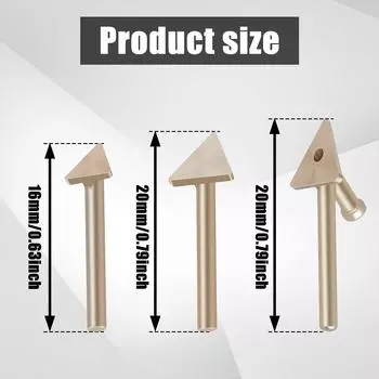 4Pcs Welder Copper Soldering Iron Tips Plastic Welding Triangular Soldering Replacement Tip for Car Bumper Repair