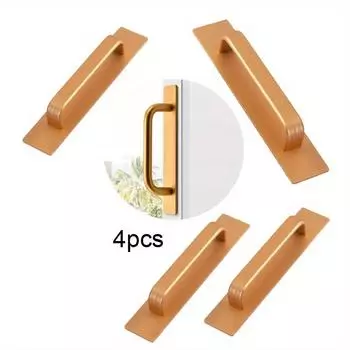 4 шт. деревянная ручка для двери, окна, алюминиевого сплава, балконное стекло, самоклеящаяся, монтируемая на поверхность, маленькая ручка и ручка-кнопка из сплава
