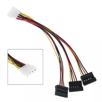 4Pin Ide Molex до 3 разъемов удлинительного кабеля Ata Sata Power Splitter