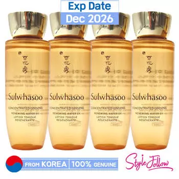 4шт/100мл_[SULWHASOO] Концентрированная омолаживающая вода с женьшенем 25мл (Образец) 25ml X 4pcs (100ml)