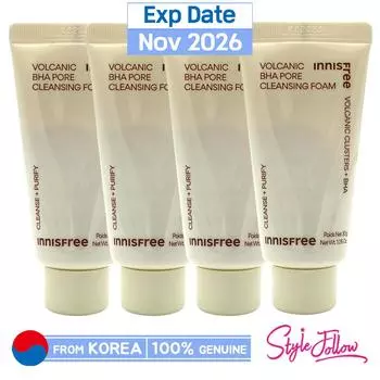 4шт/120мл_[INNISFREE] Пенка для очищения пор с вулканическим содержанием BHA, 30г (Образец) 30g X 4pcs (120g)