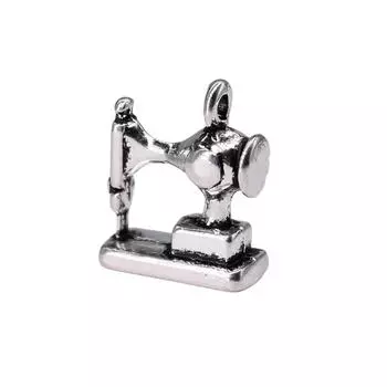 4шт 3D подвески для швейной машины подвески античное серебро цвет цинковый сплав 15х12мм
