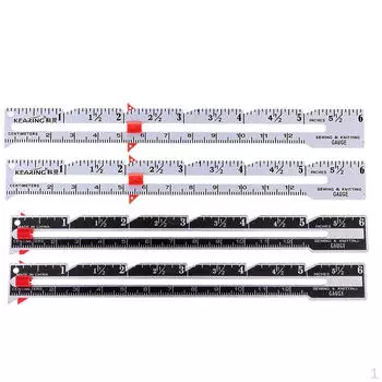4шт 6-дюймовая металлическая швейная линейка для измерения подшивки и квилтинга