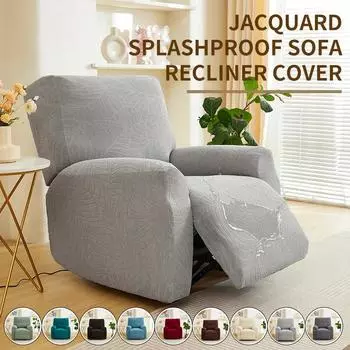 4шт/6шт/8шт брызгозащитный жаккардовый чехол для дивана с рисунком листьев, чехол для дивана, высокая эластичность, универсальность для всех сезонов Single Seat (4 PCS) темно-зеленого