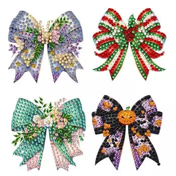 4шт. Алмазная картина брошь красочная птица алмазная художественная брошь DIY алмазные булавки XZ001