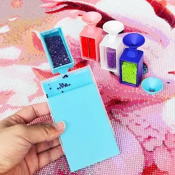 4шт алмазная картина лоток для инструментов с 4 шт сверла воронка, крышка контейнер для бусин лоток органайзер 5D DIY алмазная вышивка аксессуары белый