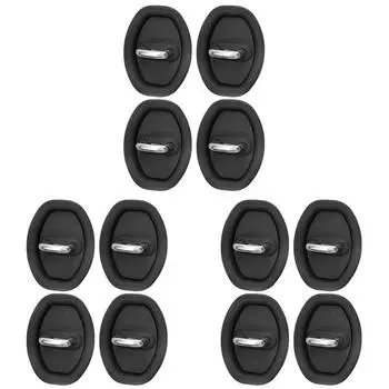 4шт автомобильная дверная защелка защитная крышка силиконовые дверные замки автомобиля охранник (черный)