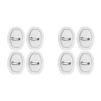 4шт автомобильная дверная защелка защитная крышка силиконовые дверные замки автомобиля охранник (белый)