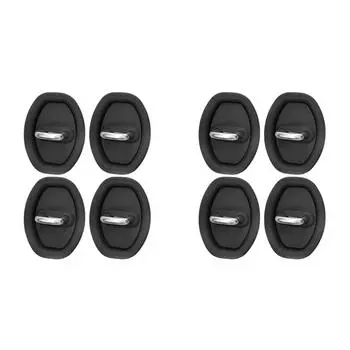 4шт автомобильная дверная защелка защитная крышка силиконовые дверные замки автомобиля охранник (черный)