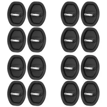 4шт автомобильная дверная защелка защитная крышка силиконовые дверные замки автомобиля охранник (черный)