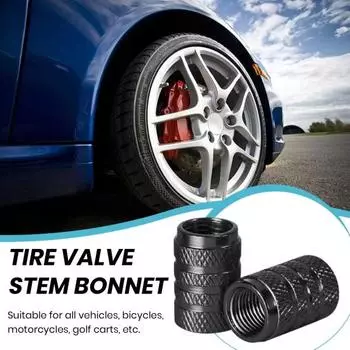 4шт автомобильный универсальный шток клапана шины яркие колпачки коррозионностойкий цвет устойчив к ржавчине легко чёрный