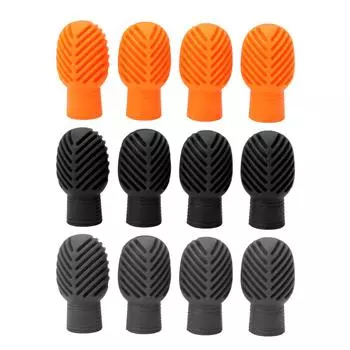 4шт. Бесшумный тренировочный наконечник для барабанных палочек, силиконовый, растягивающийся, для перкуссии Orange