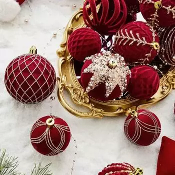 4шт блестками елочные украшения шары сверкающие елочные украшения Noel