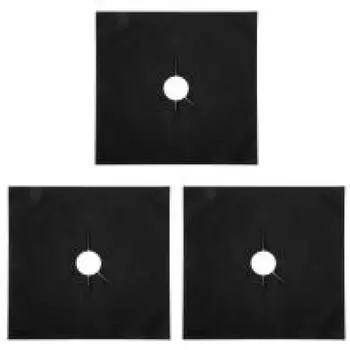 4шт бумажный коврик для барбекю с антипригарным покрытием для приготовления чистой бумаги кухонный инструмент (черный